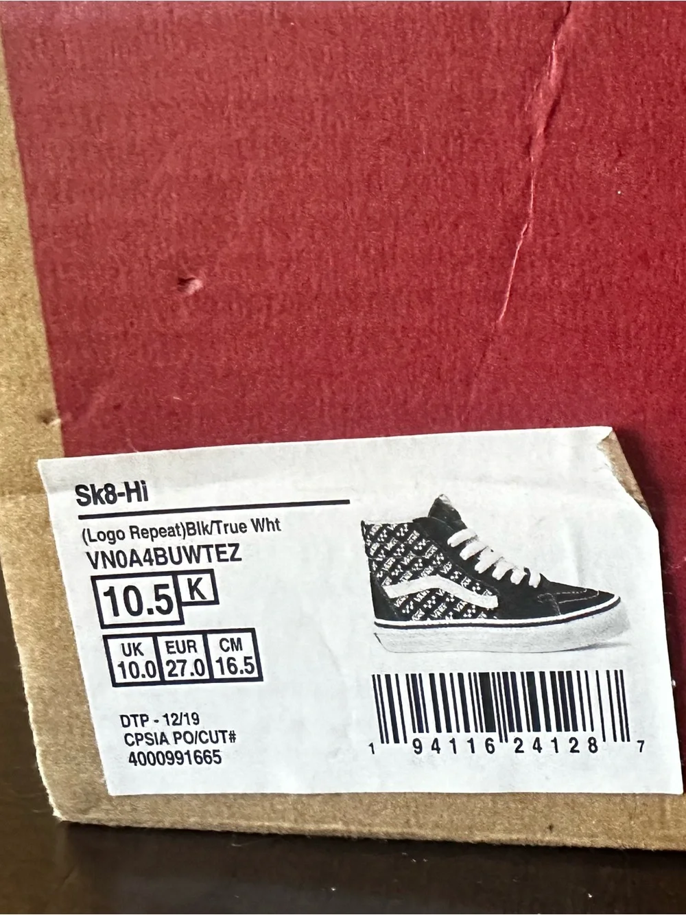 Vans Kids Black & White Checkerboard High-Top Sneakers